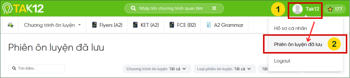 mở phiên đã lưu